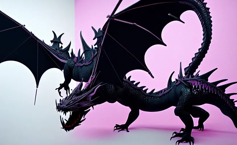 Prompt: a pastel color black dragon, extremely intricate and detailed, painted by francis bacon, adrian ghenie, and james jean. 8 k cinematic lighting, hyper realism