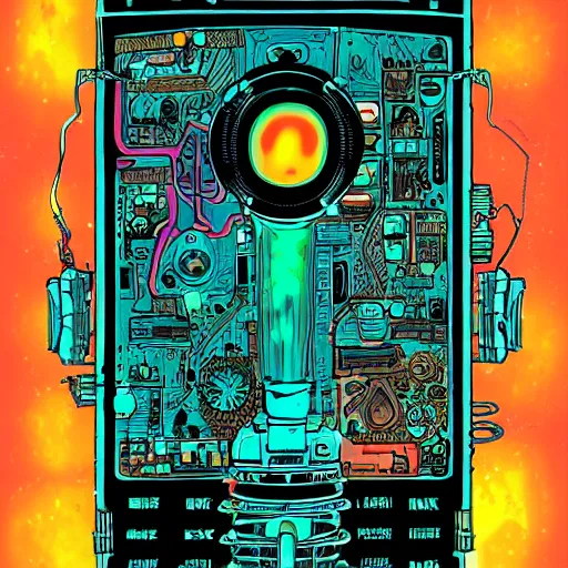 Image similar to ancient technology relic with glowing parts in the dark, by harumi hironaka and laurie greasley