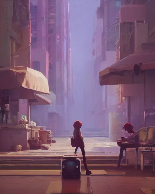 Image similar to highly detailed vfx espresso, stephen bliss, unreal engine, loish, rhads, beeple, makoto shinkai and lois van baarle, ilya kuvshinov, global illumination, detailed and intricate environment