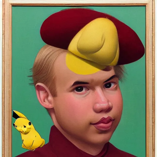 Image similar to portrait of pikachu by John Currin