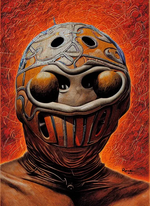 Image similar to poster of mexican old fighter, lucha libre, style poster illustration, by peter gric