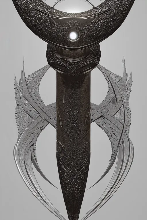 Image similar to symbol of Gabriel. Symbol made out of metal. Cooper lining ,intricate, elegant, highly detailed, digital painting, artstation, concept art, smooth, sharp focus, illustration, art by Ilja Repin