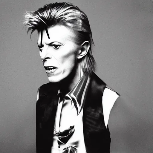 Image similar to david bowie as a goat