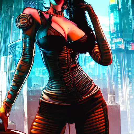 Image similar to a highly detailed portrait of Irine Meier cyberpunk 2027, fantasy, radiant, in the style of 1990's Manga