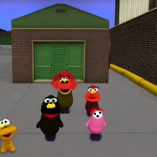 Image similar to gmod darkrp sesame street screenshot