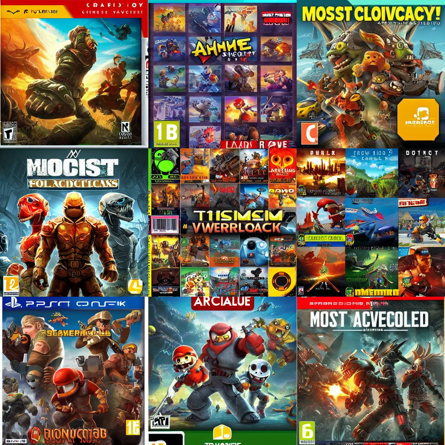 Prompt: most addictive videogame franchise cover art