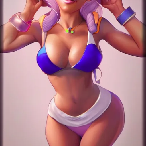 Prompt: ariana grande cosplaying as lola bunny, by artgerm, deviantart