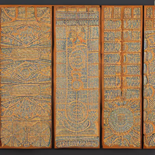 Prompt: lace panel with decorative motifs of railroad trains, telegraph poles, electric lights and hot air balloons ca. 1 9 0 0