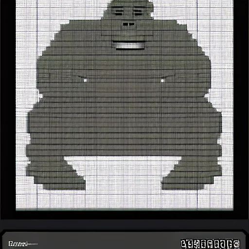 Image similar to 1 6 bit pixel art of a gorilla, white background, game sprite, 1 6 bit art,