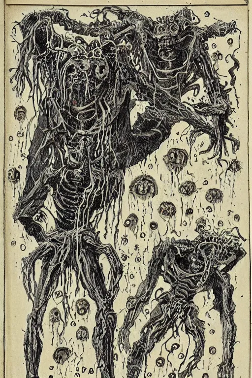 Image similar to disturbing pages from the necronomicon zarono,