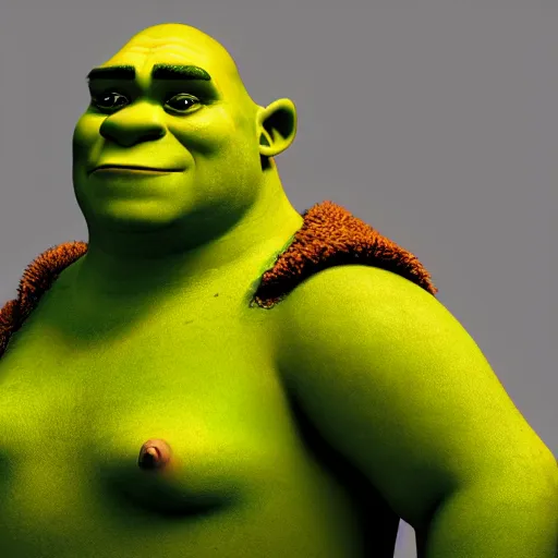 Image similar to photoreal shrek