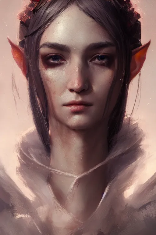 Prompt: a fancy portrait of a beautiful elf girl by greg rutkowski, sung choi, mitchell mohrhauser, maciej kuciara, johnson ting, maxim verehin, peter konig, bloodborne, 8 k photorealistic, cinematic lighting, hd, high details, dramatic, dark atmosphere, trending on artstation