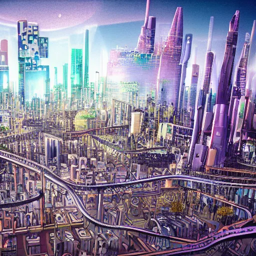 Prompt: synthetic biology cityscape