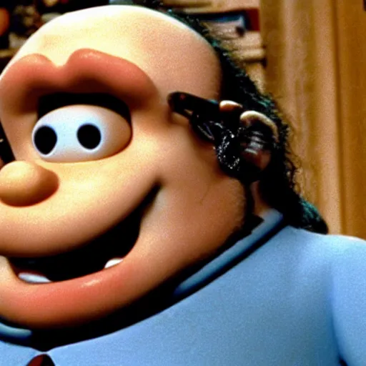Prompt: movie still of danny devito in wallace and gromit