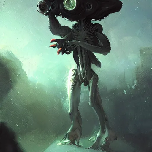 Image similar to the most intelligent alien being that ever existed - art by greg rutkowski