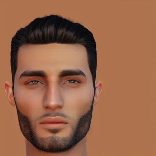 Image similar to a closeup shot of handsome esfand from twitch, gigachad, strong jawline, photorealism, 8k