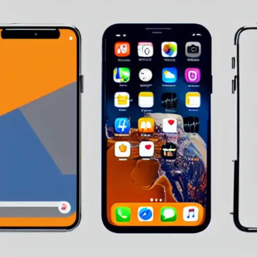 Image similar to of a iphone 1 3 pro mixed with google pixel 6 with from view and back view with 1 6 mega pixel camera