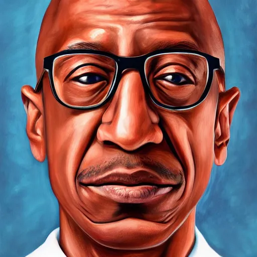 Prompt: hyperrealism portrait of Gus Fring from Breaking Bad