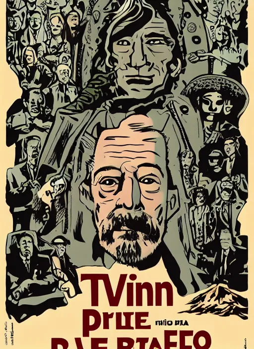 Image similar to twin peaks movie poster art by mike mignola