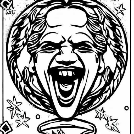 Image similar to apollo screaming face close up coloring pages