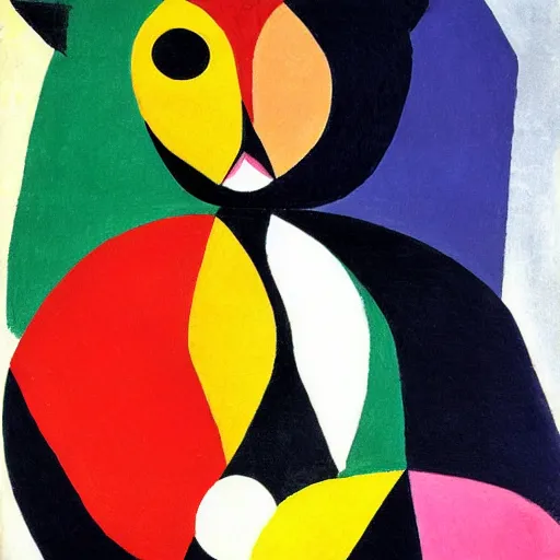 Prompt: a portrait of cute cat by sonia delaunay