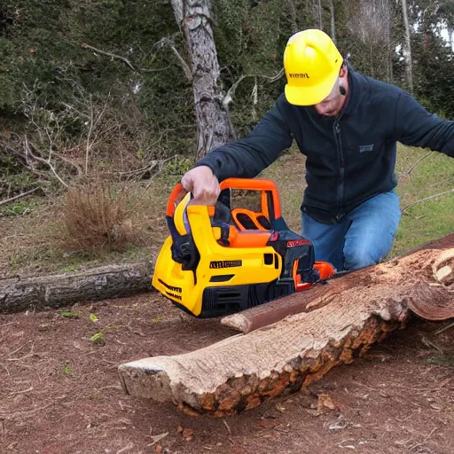 Image similar to Advertising photo of Baby's First Chainsaw.