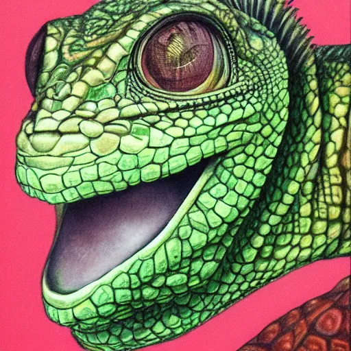 Image similar to a portrait of a lizard - person, reptilian, scales, photorealistic