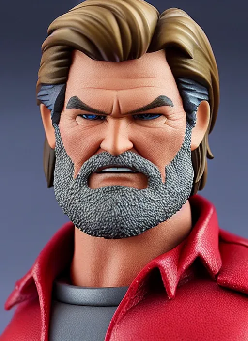 Prompt: kurt russel, a nendoroid of kurt russel figurine, john carpenters the thing, realistic face, detailed product photo