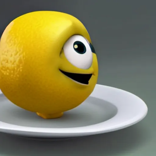 Prompt: a pixar lemon
