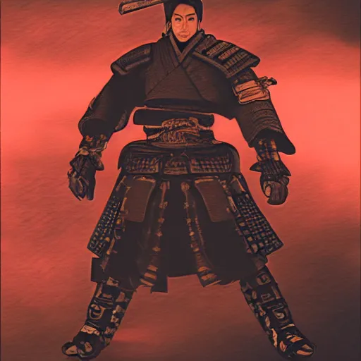 Image similar to a techno samurai