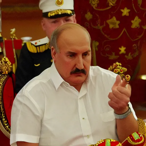 Prompt: Alexander Lukashenko as a genie