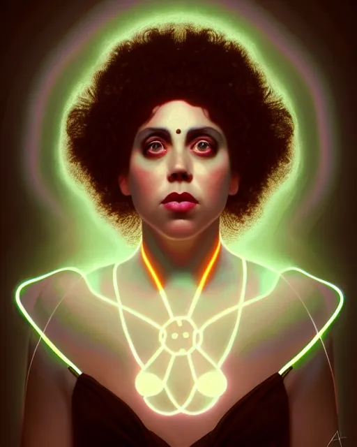 Image similar to symmetry portrait of poly styrene, xray, punk, glowing lights intricate, elegant, highly detailed, digital painting, artstation, concept art, smooth, sharp focus, illustration, art by artgerm and greg rutkowski and fra angelico and alphonse mucha