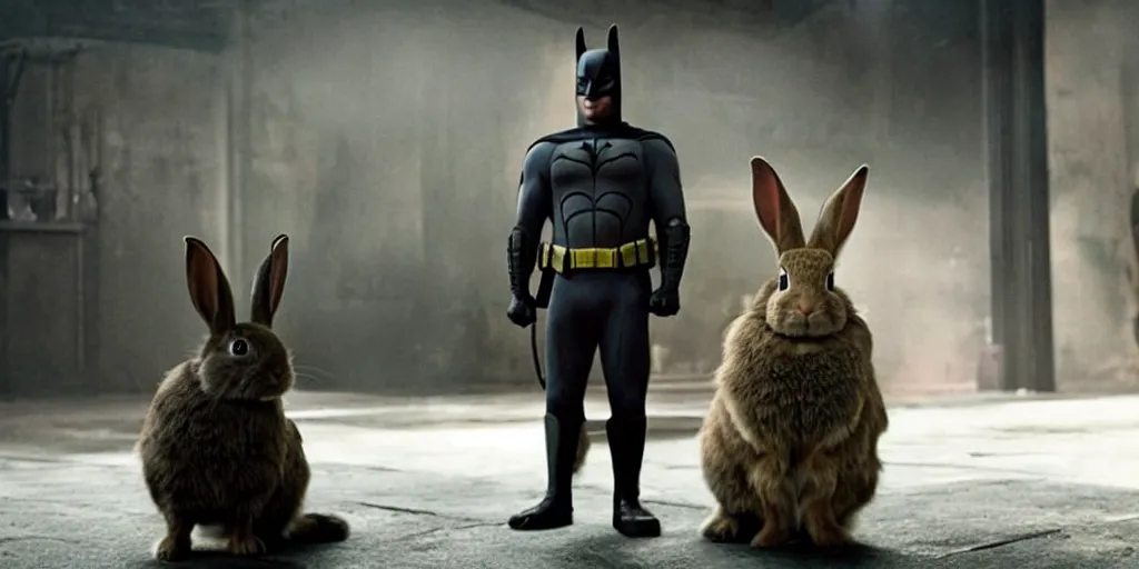 Image similar to a rabbit in the movie the batman screenshot