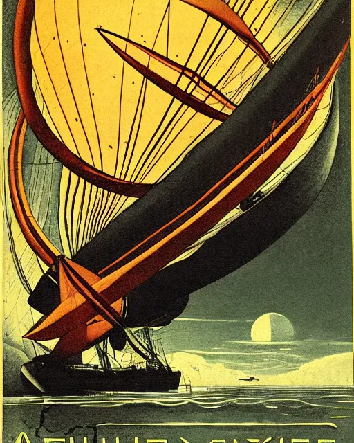 Image similar to artwork by jules verne