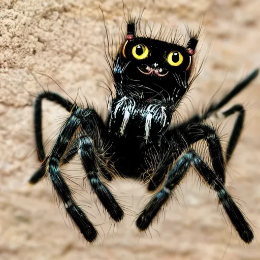 Image similar to cat jumping spider mix