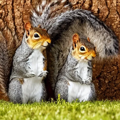 Image similar to three squirrel's having a cool birthday party, national geographic photo, highly detailed