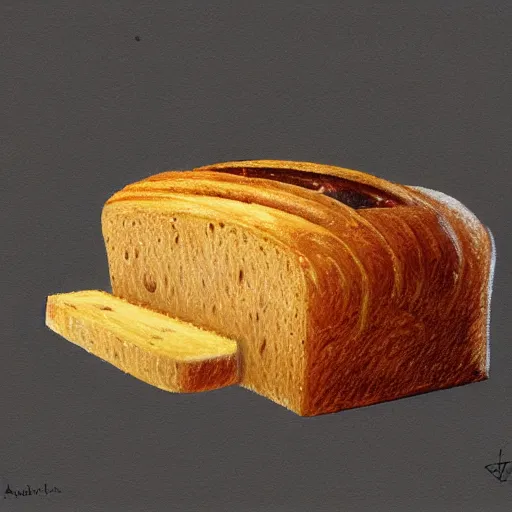 Image similar to an entire loaf of bread popping out of a toaster, concept art, highly detailed, high quality, bright colors,