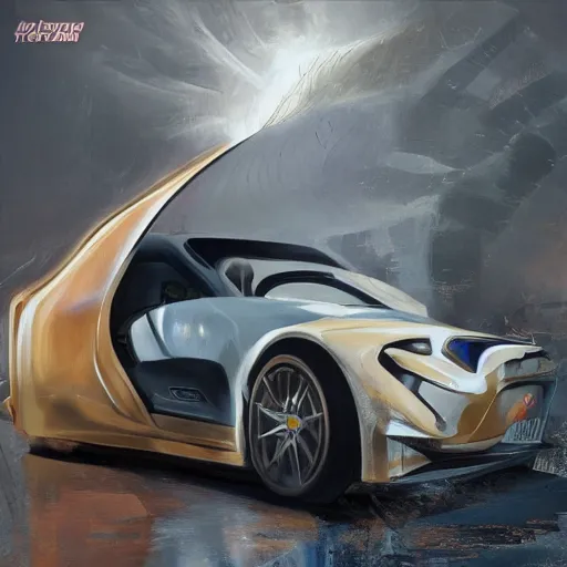 Image similar to car Ash Thorp khyzyl saleem car on the coronation of napoleon : medium size : in oil liquid : 7, u, x, y, o medium size forms: Kazimir Malevich forms : zaha hadid architecture medium size forms: brutalist medium size forms: keyshot, unreal engine 5, high reflections oil, liquid high glossy, high specularity, ultra detailed, 4k, 8k, 16k