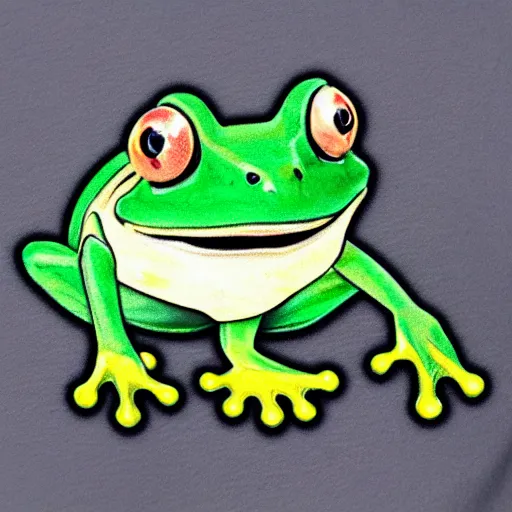 Prompt: frog with lightning eyes