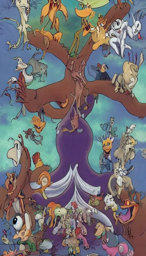 Prompt: The end of an organism, by don bluth