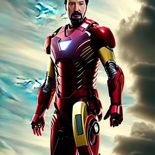 Image similar to Keanu reeves as Iron Man 4K detail