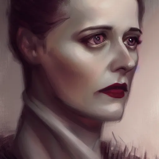 Image similar to portrait painting iris von everec, eva green, the witcher, artstation, detailed