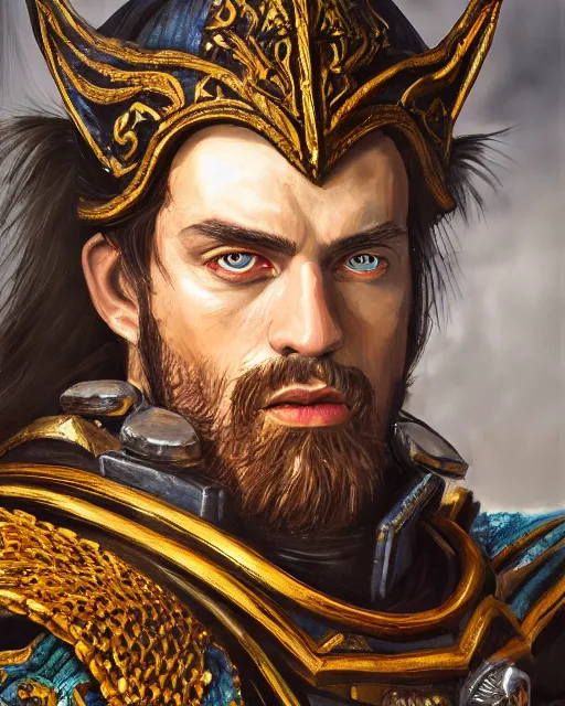 Prompt: acrylic painting portrait of balthasar gelt from warhammer, high production value, intricate details, high resolution, hdr, high definition, masterpiece, realistic, ultrarealistic, highly detailed, hd, sharp focus, non blurry, sharp, smooth