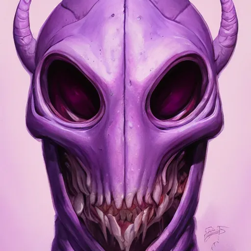 Image similar to portrait purple mind flayer, official fanart behance hd artstation by jesper ejsing