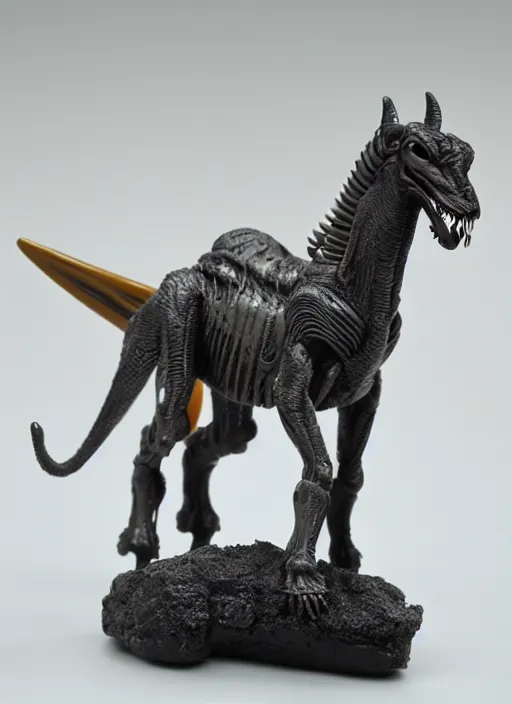 Prompt: 80mm resin detailed miniature of a Xenomorph horse, Alien(1980), Product Introduction Photos, 4K, Full body,