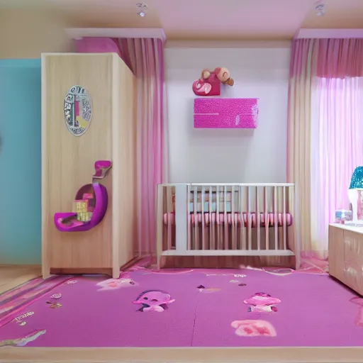 Image similar to kawaii baby room