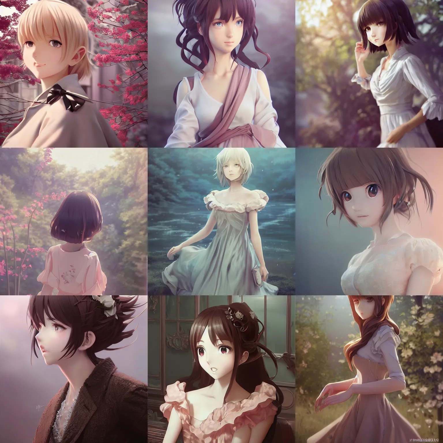 Image similar to instagram photo. insanely detailed. by wlop, ilya kuvshinov, krenz cushart, greg rutkowski, pixiv. zbrush sculpt, octane, maya, houdini, vfx. a gorgeous young anime cg gentle girlish feminine sissy boy with long hairstyle in princess dress, in luxury advertisement. cinematic dramatic atmosphere, sharp focus, volumetric lighting