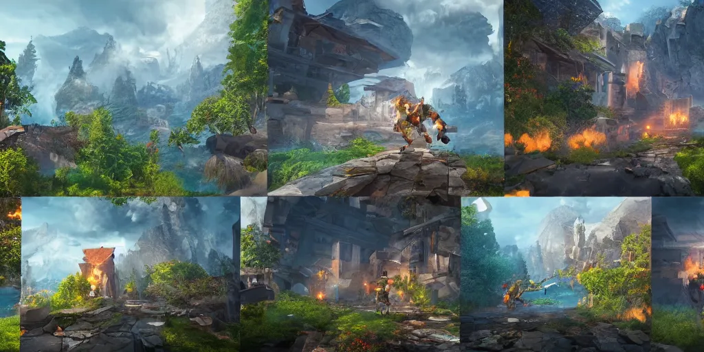 Image similar to 2d game Tiles, unreal 5, hyperrealistic, realistic, photorealistic, dynamic lighting, highly detailed, cinematic landscape, studio landscape, studio lighting