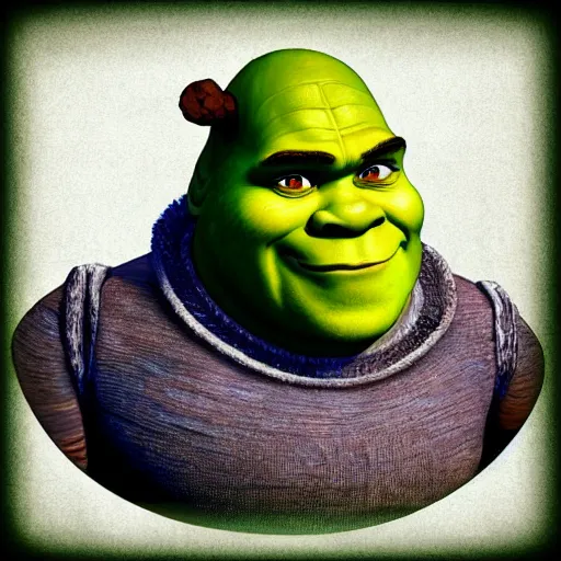 Image similar to digital art of shrek in the backrooms