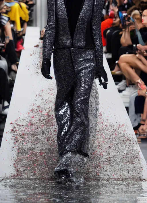 Image similar to hyperrealistic and heavy detailed Balenciaga runway show of marvel avengers , Leica SL2 50mm, vivid color, high quality, high textured, real life